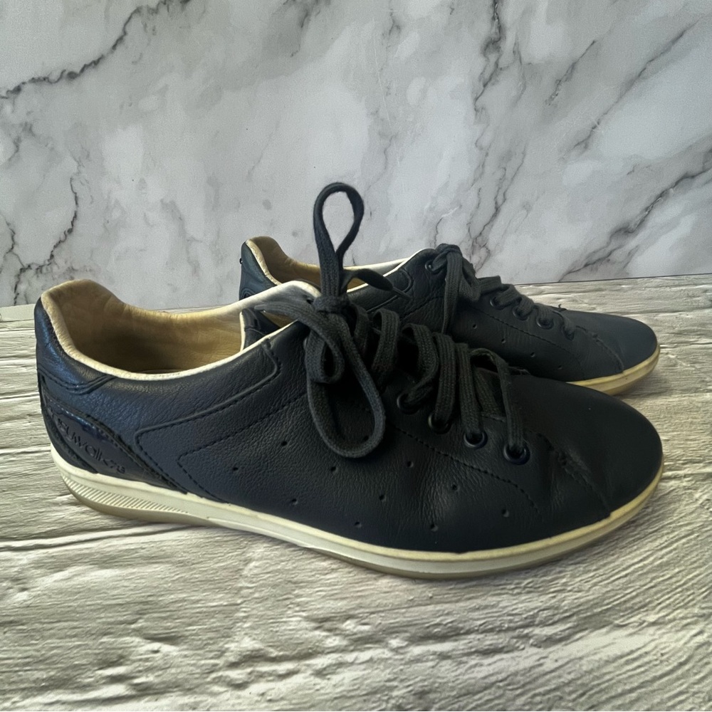 TBS Easywalk 78 Navy Leather Sneakers Walking Shoes